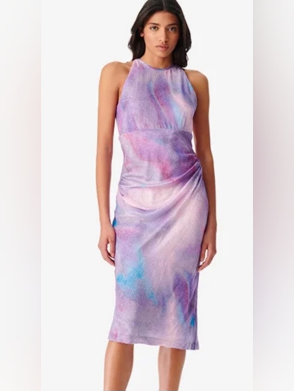 IRO Lavender Multi Halter Midi Dress